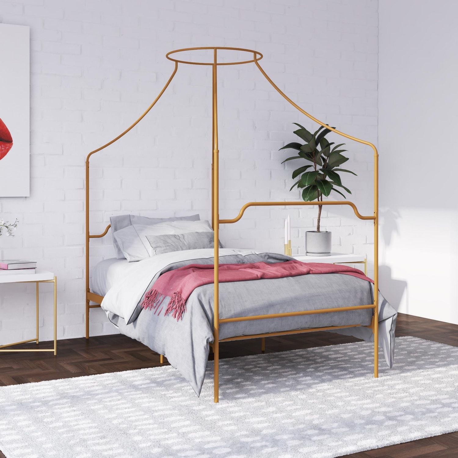 Novogratz Camilla Metal Canopy Bed
