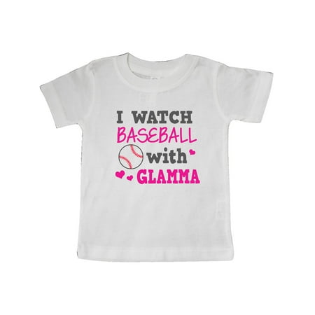 

Inktastic I Watch Baseball with My Glamma Gift Baby Boy or Baby Girl T-Shirt