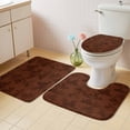 thumbnail image 4 of Retro Brown Bullfighter Cow Bathroom Rugs Set Tropical Cactus Western Landscapes Non Slip Absorbent Soft Bath Mats 3 Piece Set with Bathroom Rug, U-Shaped Floor Mat, Toilet Seat Cover Large Size, 4 of 9