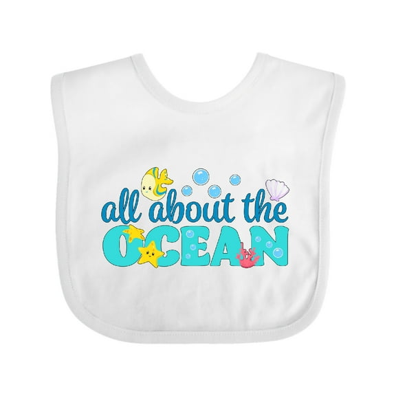 Inktastic All About the Ocean Boys or Girls Baby Bib