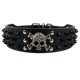 thumbnail image 1 of Collar de cuero con tachuelas para perro, con remaches de calavera, antimordeduras, hebilla ajustable resistente, gargantilla de PU premium para cachorros, perros pequeños, medianos y grandes., 1 of 6