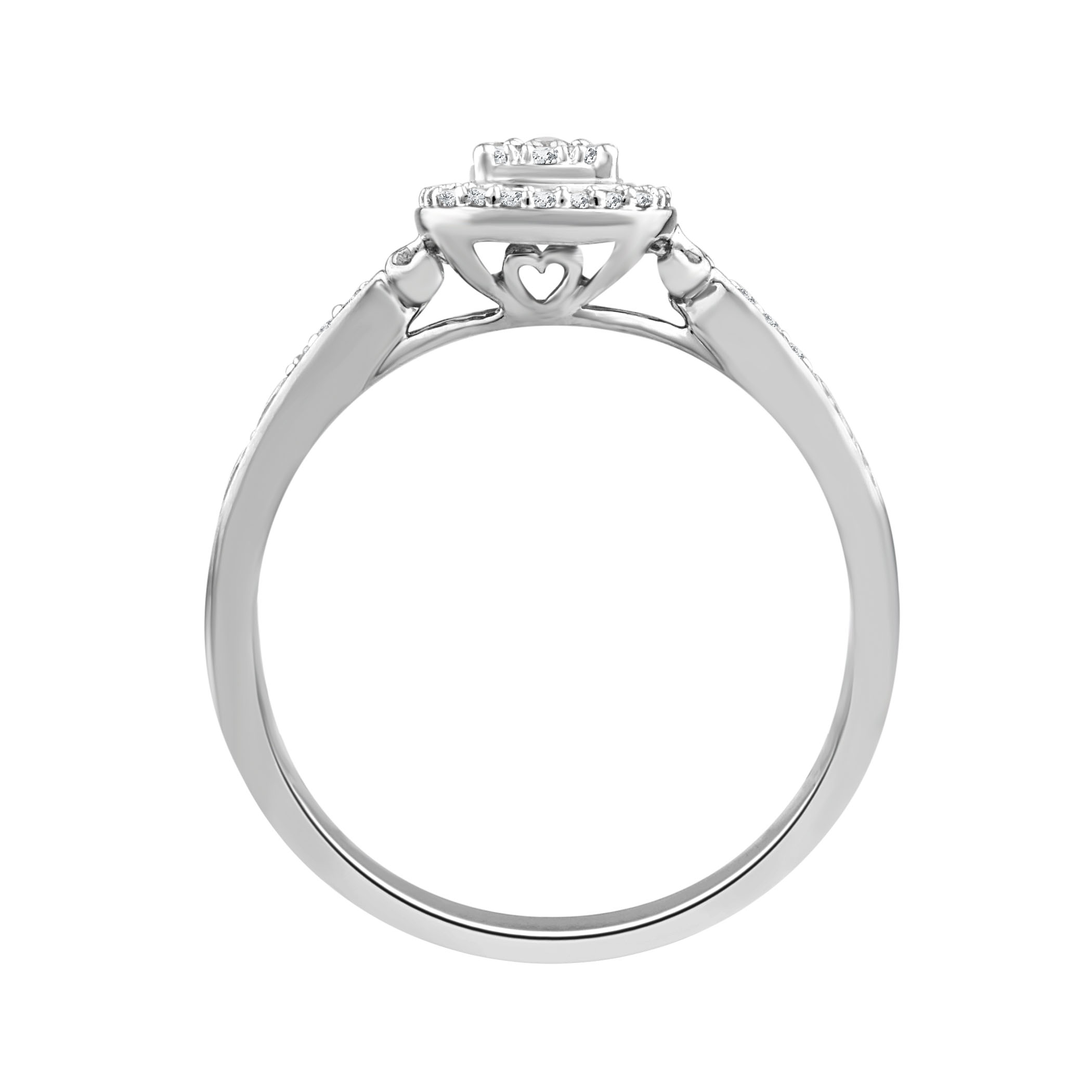 Color Of Love 1/6 Cttw Diamond Promise Ring In 10KT White Gold (I3)