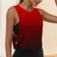 thumbnail image 2 of YHAJDS Women's Workout Tank Top Random Print Side Mesh Round Neck Sleeveless Beach Run, 2 of 9