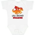 thumbnail image 3 of Inktastic Little Brother Cute Red and Orange Dragon Boys Baby Bodysuit, 3 of 5