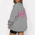 thumbnail image 1 of Mode Décontractée à Manches Longues Imprimé Floral Fermeture Éclair Épaule Extérieure Surdimensionnée Sweatshirts Noir S, 1 of 6
