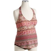 Maternity 2-Piece Flowers Halter Tankini