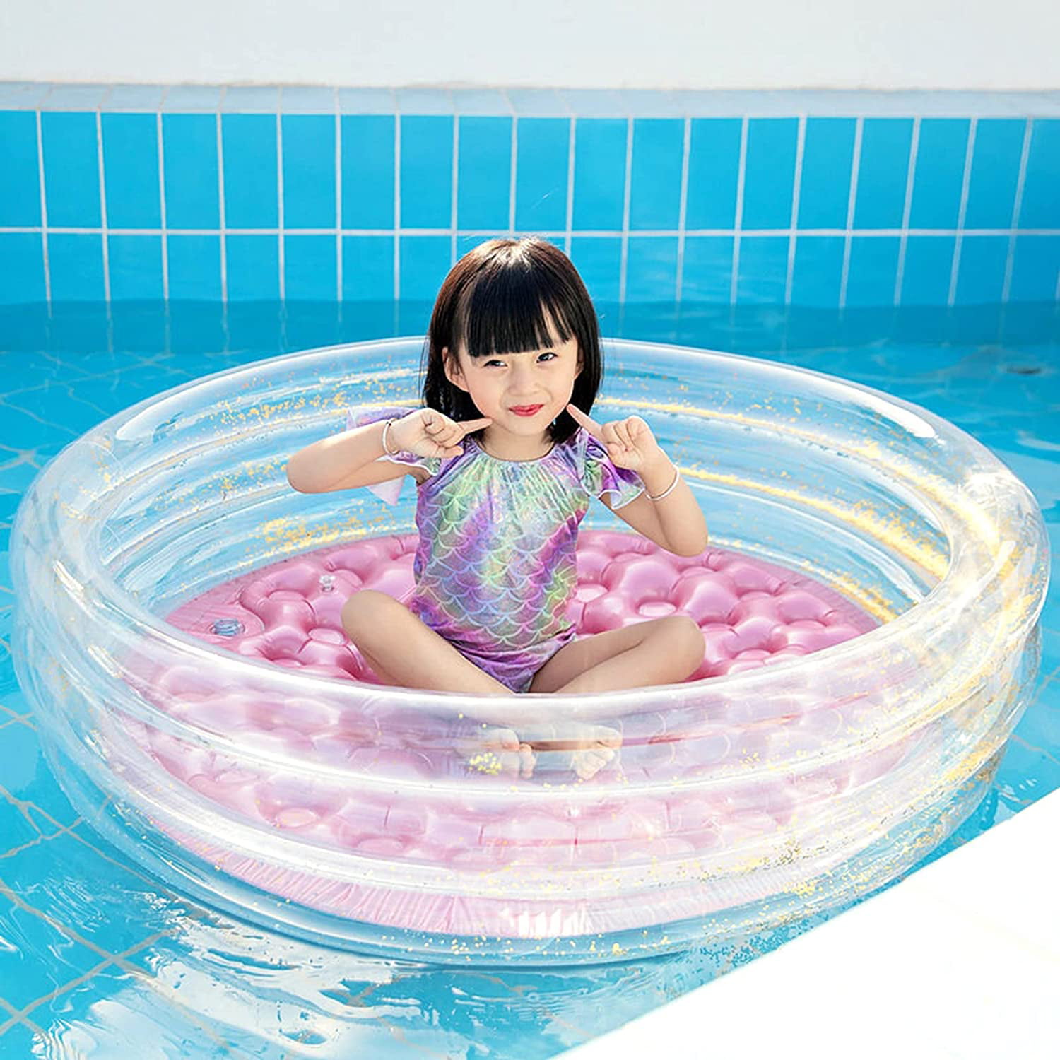 Details about   Round Kids Inflatable Swimming Pool Baby Paddling Pool Pink for Toddlers 