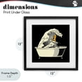 thumbnail image 4 of Stupell Industries Modern Kanagawa Bathtub Cat Black Framed Print Under Glass, 13 x 13, by Tobe Fonseca, 4 of 8