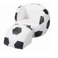 thumbnail image 1 of Child's Upholstered Soccer Sports Chair Chair With Ottoman, 1 of 1