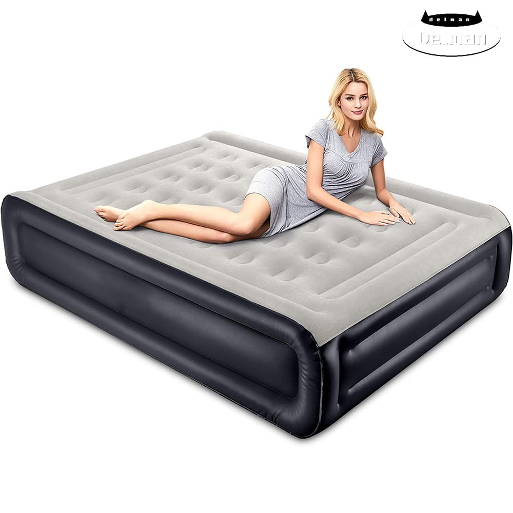 Queen Air Mattress with Builtin Pump Raised Inflatable Air Bed