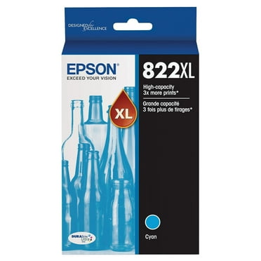 Epson T822 Original High Yield Inkjet Ink Cartridge Cyan Pack T822XL220S