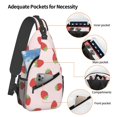 thumbnail image 3 of Lsque Strawberry Pattern Cross Chest Bag Diagonally – Premium Durable Front Chest Sling with Adjustable Padded Strap, High-Capacity Storage, 3 of 8