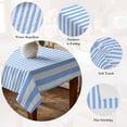 thumbnail image 5 of Blue White Stripe Table Cloth Waterproof Tablecloths, Modern Minimalist Geometric Striped Tablecloth Dining Table Cover for Kitchen Party Tabletop Outdoor, Rectangle Tablecloth 52x70 Inch, 5 of 9
