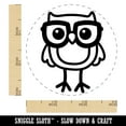 thumbnail image 2 of Owl Smart with Glasses Self-Inking Rubber Stamp Ink Stamper - Red Ink - Small 3/4 Inch, 2 of 7