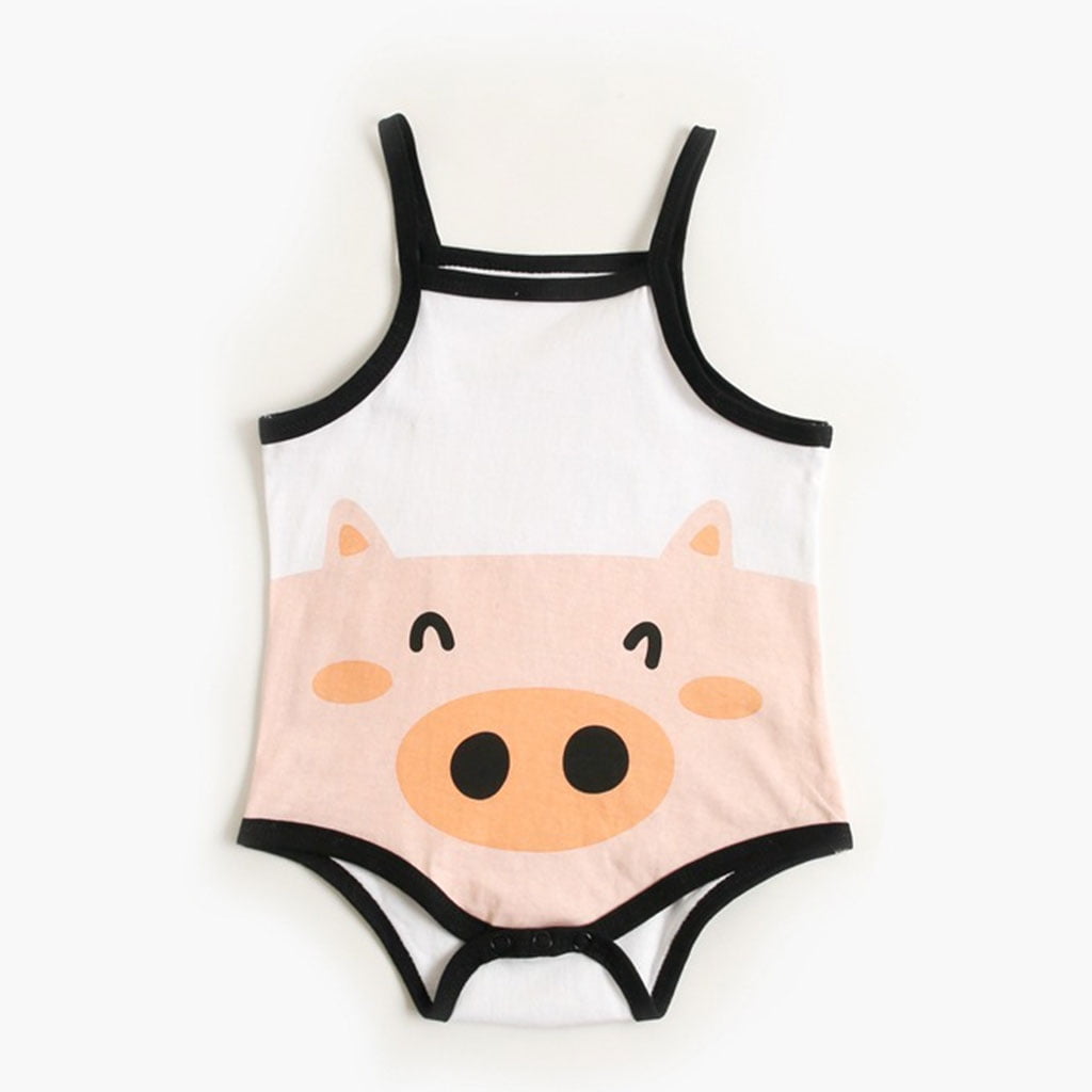 Outfits Summer Jumpsuit Bodysuit Cotton Sleeveless Baby Romper Cartoon Animal 