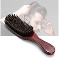 thumbnail image 1 of Cepillo de pelo de cerdas de jabalí, cepillo de pelo natural, cepillo de pelo de paleta, cepillo ondulado para mujeres, hombres, largo, corto, grueso, fino, rizado, todo tipo de cabello, reduce la rot, 1 of 5
