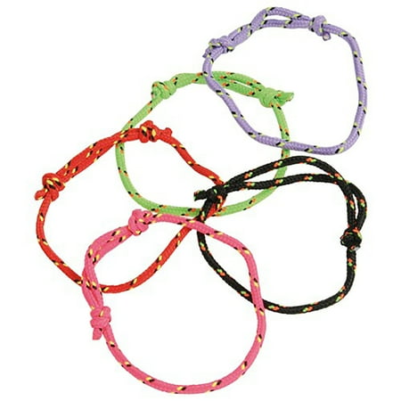 U. S. Toy Friendship Bracelets Adjustable Polyester Toy Fillers, 48 CT, Assorted