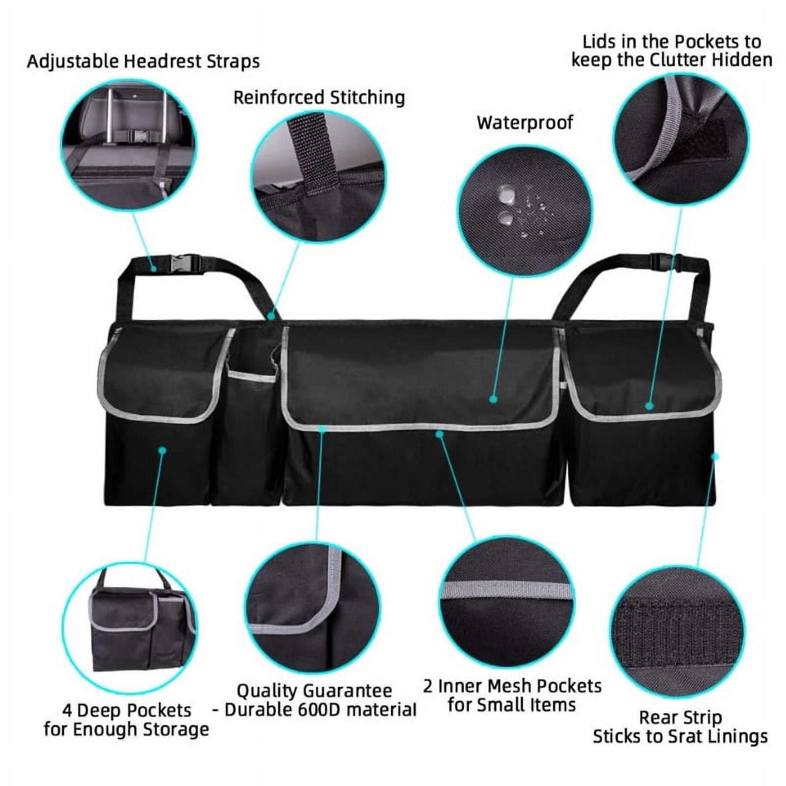 RKSTN Backpack for School Office Supplies Car Trunk Organizer,Trunk  Organizer for SUV,Large Capacity Seat Back Hanging Organizers Storage Bag  (23 X 17 Inch) Lightning Deals of Today on Clearance 