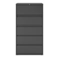 thumbnail image 2 of Hirsh Pro 36 inch Wide 5 Drawer Metal Lateral File Cabinet for Home and Office, Holds Letter, Legal and A4 Hanging Folders, Charcoal, 2 of 9