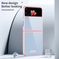 thumbnail image 3 of MonsDirect for 6.7 inch Samsung Galaxy Z Flip 4 5G 2022 Case, Slim Clear Plating Frame Hard PC Back Shockproof Anti-Scratch Full Coverage Bumper Protective Shell Cover for Galaxy Z Flip 4, Rose Gold, 3 of 7