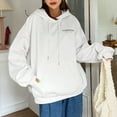 thumbnail image 6 of Valora Women's Hoodies Sweatshirts Pullover Hoodie with Star Print Drop Shoulder Casual Long Sleeve Graphic Tee for Women White 2XL, 6 of 9