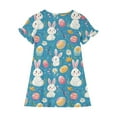 thumbnail image 5 of RXIRUCGD 2025 Vêtements d'Été pour Enfants 3-12 Ans Mode Couleur Unie Pyjamas Rêveurs Robe à Manches Courtes Col Rond, 5 of 5