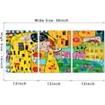 thumbnail image 5 of Graffiti Wall Decor Abstract Canvas Wall Art 3 Panel King and Queen Artworks Abstract Colorful Poster Print Graffiti Kiss Pictures Urban Street Painting for Bedroom Ready to Hang-12"x16"in, 5 of 6