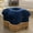 Blue, variant on Ellen Hand-Tufted Clover Ottoman Navy Blue
