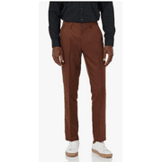 Amazon Essentials Men's Slim-Fit Flat-Front Dress Pant, Dark Brown, 32Wx31L