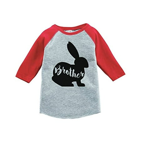 

Custom Party Shop Baby Boy s Brother Bunny Happy Easter Red Raglan