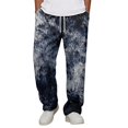 thumbnail image 3 of Mens Parachute Track Pants Printed Outdoor Stylish Streetwear Trousers Baggy Sports Running Caving Sweatpants 2XL, 3 of 8