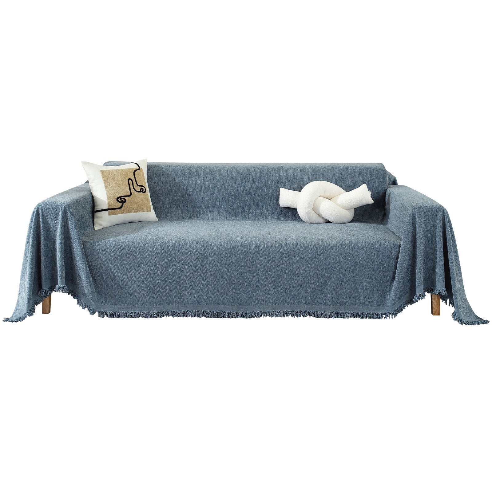Chenille Couch Cover Pet Friendly Sofa Cover Washable Reversible Sofa Slipcover for Sectional Sofa, Loveseat, 2 or 3 Cushion Couch, Corner Sofa, Futon Cover