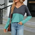 thumbnail image 2 of Black Sweatshirt Women Xs Plus Size Fall Tops Long Sleeve Summer V Neck Casual Tops Regular Blouse Tops, 2 of 6
