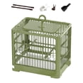 thumbnail image 2 of S SERENABLE Parrot Bird Cage, Parrot Travel Cage, Foldable, Easy to Clean , Pets Accessories green, 2 of 9