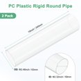 thumbnail image 3 of Tubo de plástico transparente de 2 piezas, ID 59 mm[2.32"] x OD 63 mm[2.48"] tuberías redondas de policarbonato rígido de alto impacto [245 mm/10 IN], 3 of 7