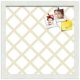 thumbnail image 2 of PinPix 14x14 Custom Cork Bulletin Board Diamond Modern Beige White Poster Board Has a Fabric Style Canvas Finish, Framed in Diamond Modern Beige White, by ArtToFrames (PinPix-1801), 2 of 5