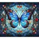 thumbnail image 5 of Pintura de diamante 5D DIY, taladro redondo completo, vitral AB parcial, 50x45cm, 5 of 8