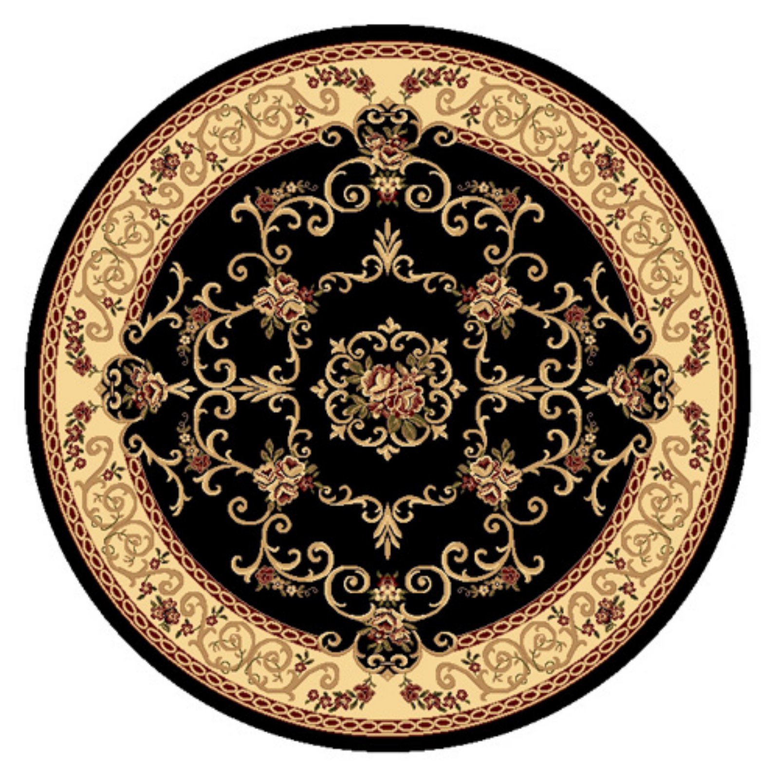 Rugs America Vista 207-OLI Souvanerie Olive Floral Traditional Green Area Rug, 3'11"x5'3"