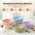 thumbnail image 7 of MASTERCOOK 6‑Pack 15 oz Reusable Plastic Bowls – Multicolor, BPA‑Free, Stackable Pastel, 7 of 7