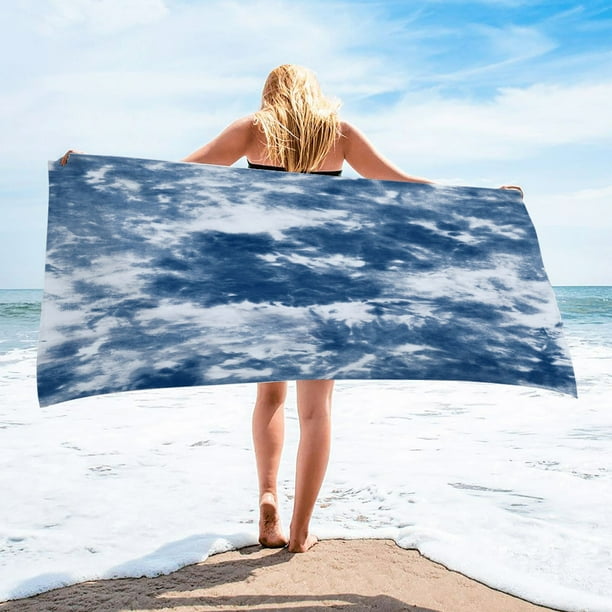 Toalla de playa de microfibra, súper colorida, resistente a la arena, multiusos, para viajes, piscina, 76 x 152 cm