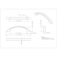 thumbnail image 3 of Elements 8004 Somerset 3-3/4" Center To Center Elegant Arched Cabinet Handle / Drawer Pull, 3 of 4