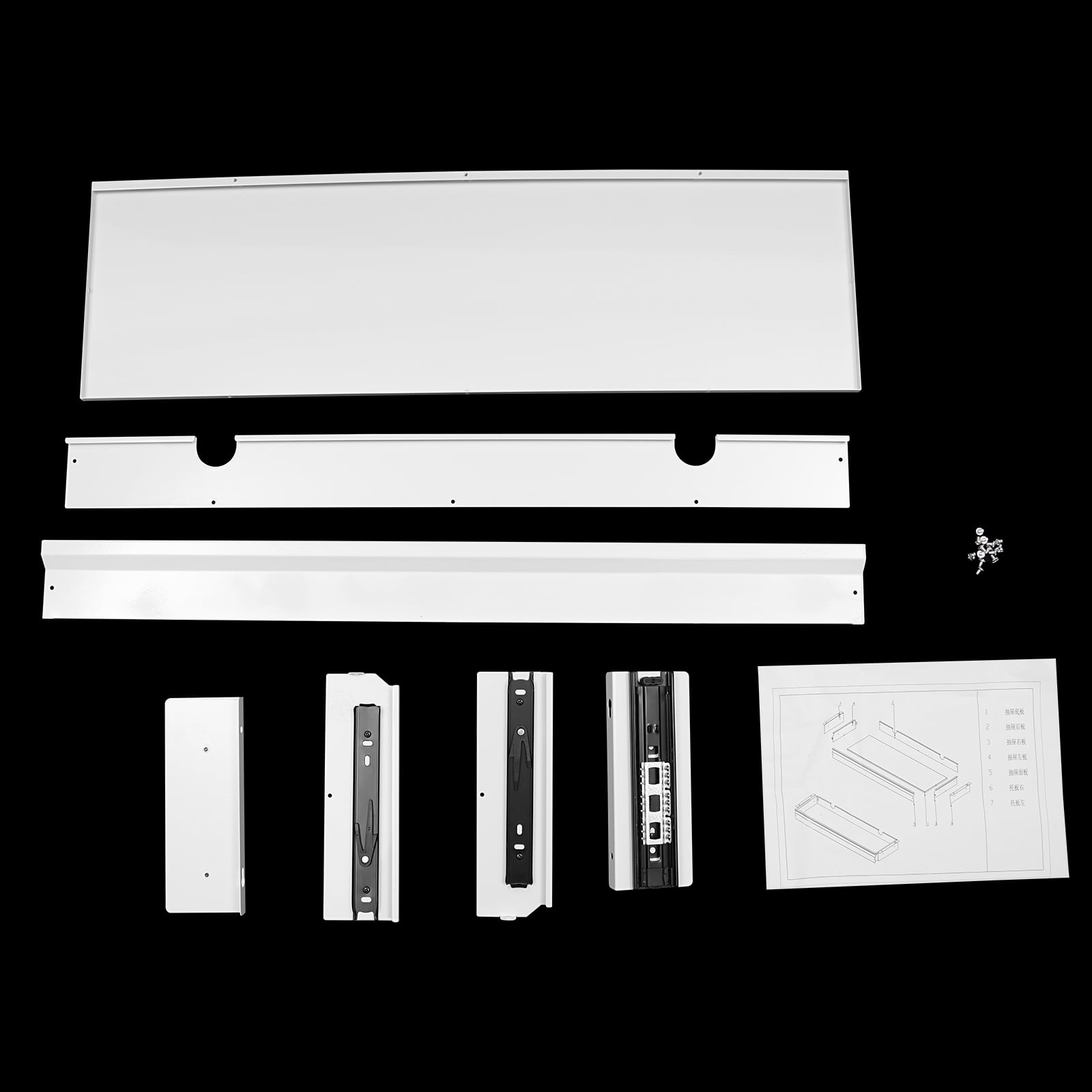 Under Desk Drawer Slide out, Hidden Under Table Organizer for Office Storage, Desks Accessories, Sliding Pull-out Drawer, Pull-out Drawer