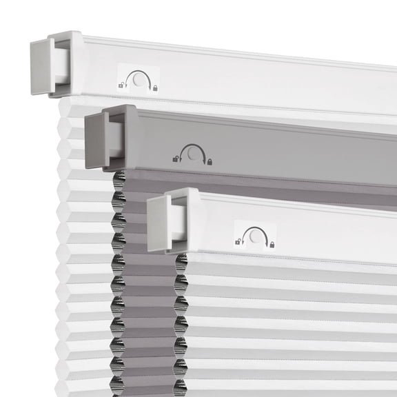 Grandekor Cordless Cellular Shades, No Tools No Drill Blackout Honeycomb Shade, white 34" x 36"