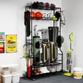 thumbnail image 2 of Costway Golf Bags Storage Garage Organizer,Mobile Sports Equipment Organizer with Wheels, 2 of 10