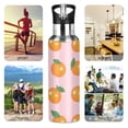 thumbnail image 7 of Yayeee 20oz Insulated Water Bottle Double Wall Stainless Steel with Flip Straw Lid, Cute Oranges, 7 of 7