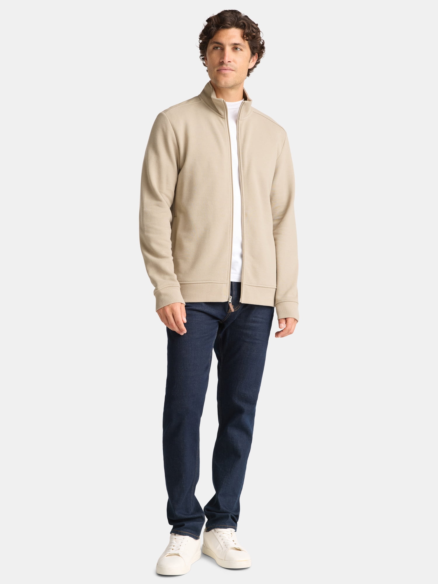 George Men's and Big Men's Full Zip Knit Jacket, Size XS-3XL
