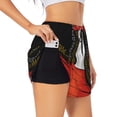 thumbnail image 3 of Lsque CHARRO SUIT Printed Women's Running Shorts with Liner Pockets,Elastic Quick Dry Workout Athletic Gym Yoga Shorts,Womens High Waist Shorts-Small, 3 of 9