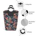 thumbnail image 4 of XMXT Large Collapsible Laundry Hamper, Paisley Flower Print Laundry Basket with Aluminum Handle, 50L Multicolor, 4 of 7