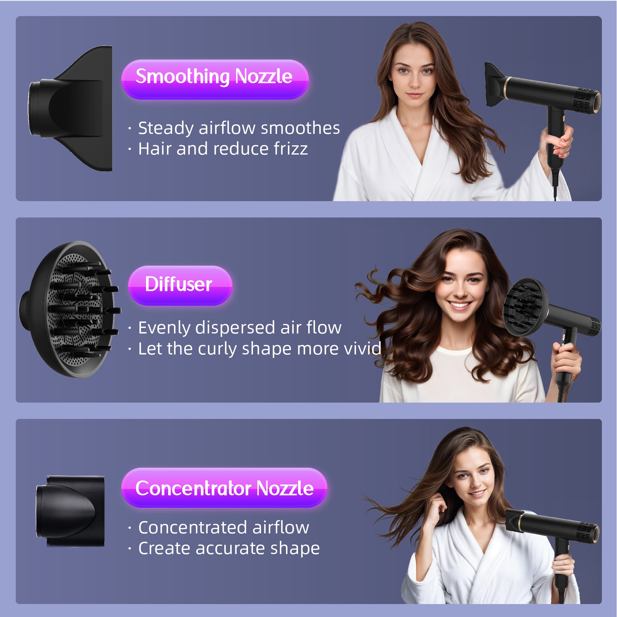 SKIMI Ionic Hair Dryer with 110,000 RPM Brushless Motor
