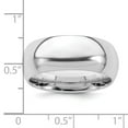 thumbnail image 2 of White Sterling Silver Ring Band Wedding Comfort Domed, 2 of 2